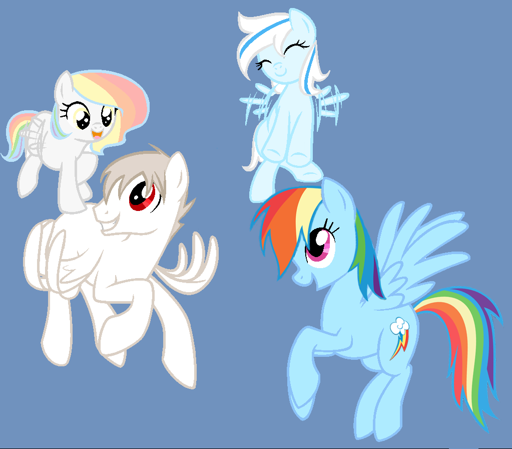 Prussia x rainbow dash family