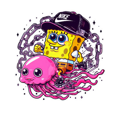 Bob esponja montando medusa JPG by Grart1 on DeviantArt