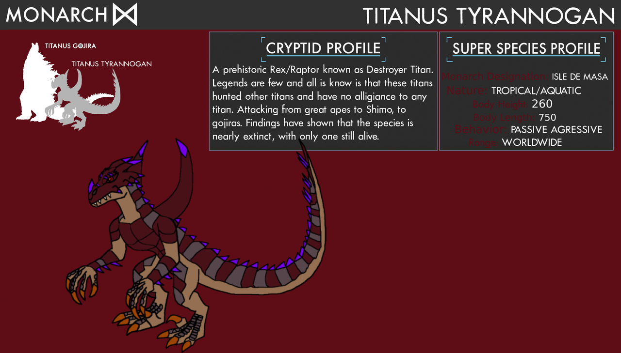 Monarchs File Deviantart Monarch File: Tyrannogan by bashcrasher297 on DeviantArt