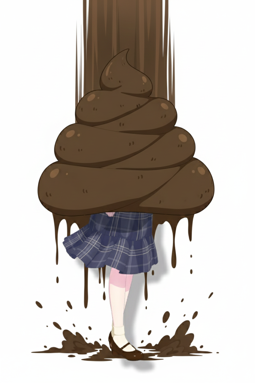 Poop Fall Comic A huge poop falls on Mutsumi by kamenpants on DeviantArt