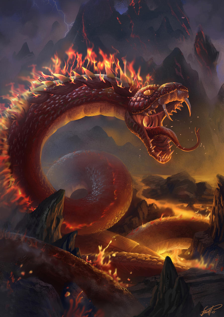 Fire Color Snake Fire snake by EnvakEnkaqti on DeviantArt