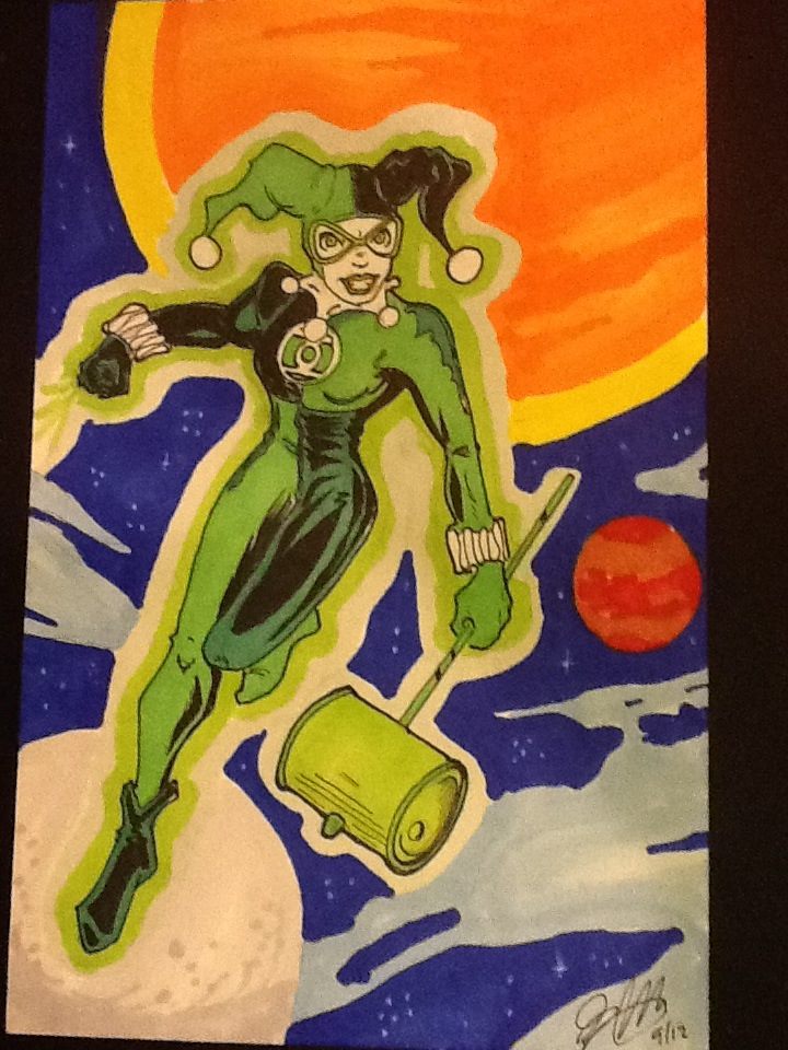 Harley Quinn as a Green Lantern