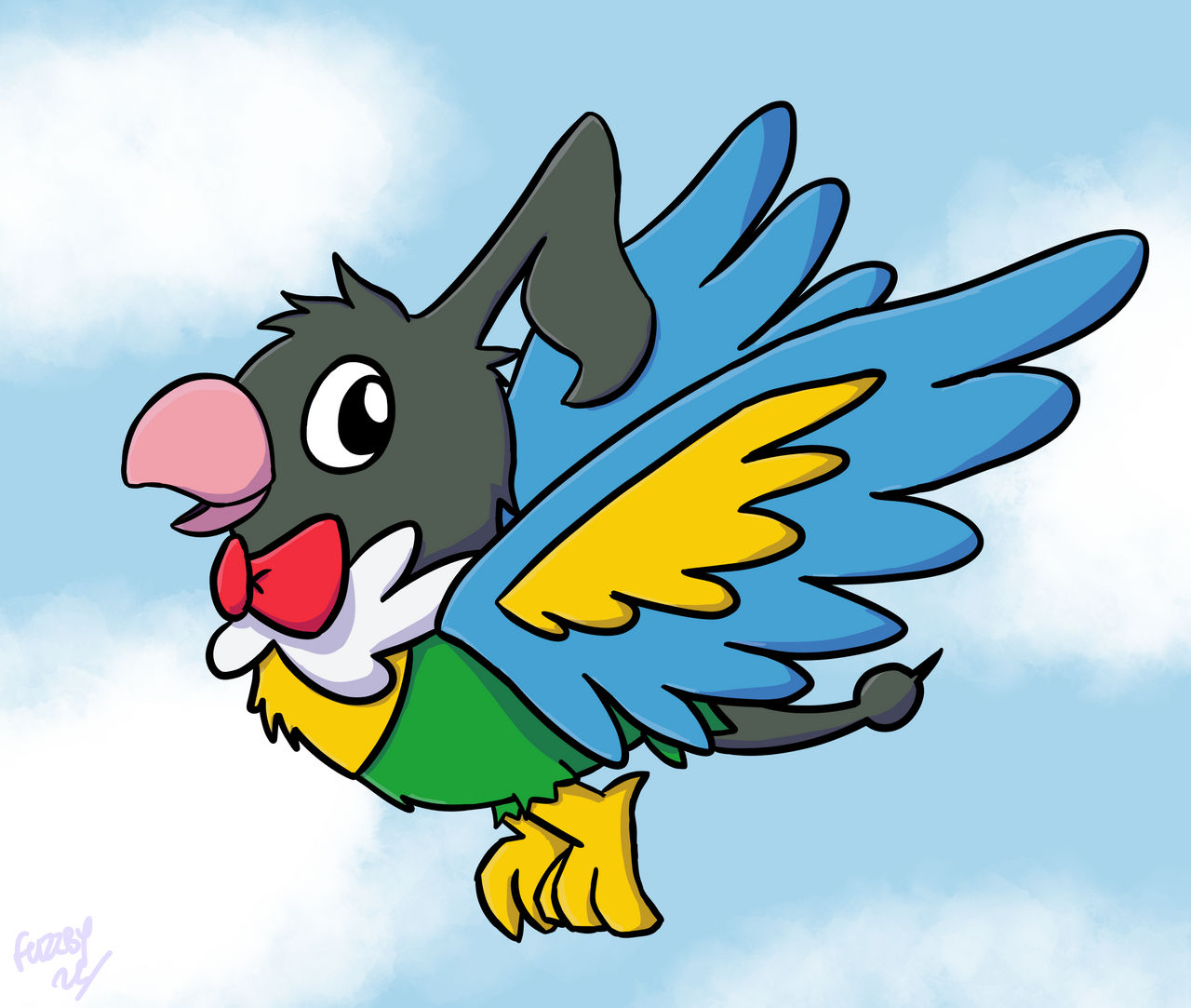 Quacker Flying Flying Squawker by Fuzzbyroo on DeviantArt
