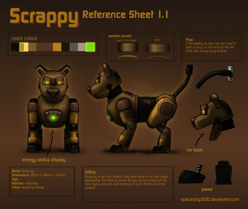 Scrappy reference sheet 1.1 (OBSOLETE) by SpaceDog500