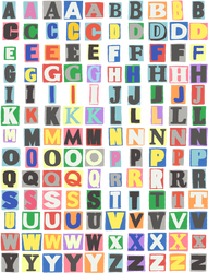 Magazine Clippings Alphabet