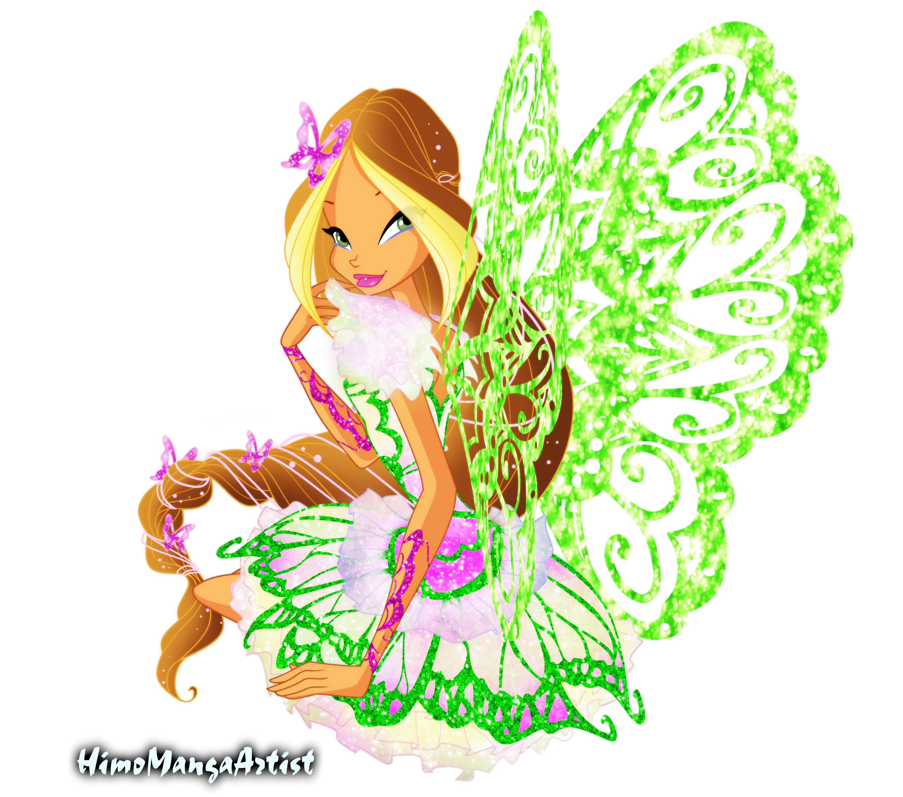Flora Fairy of Nature Butterflix by HimoMangaArtist on