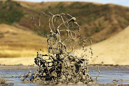 Eruption of Mud Volcano Romania