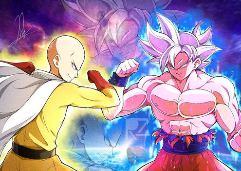  Goku ultra instinto vs Saitama by PrayogoZ on DeviantArt