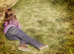 Girl in grass