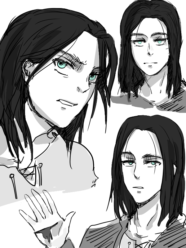 Long Haired Eren Yaeger by skathier on DeviantArt Long Haired Eren Yaeger by skathier on DeviantArt