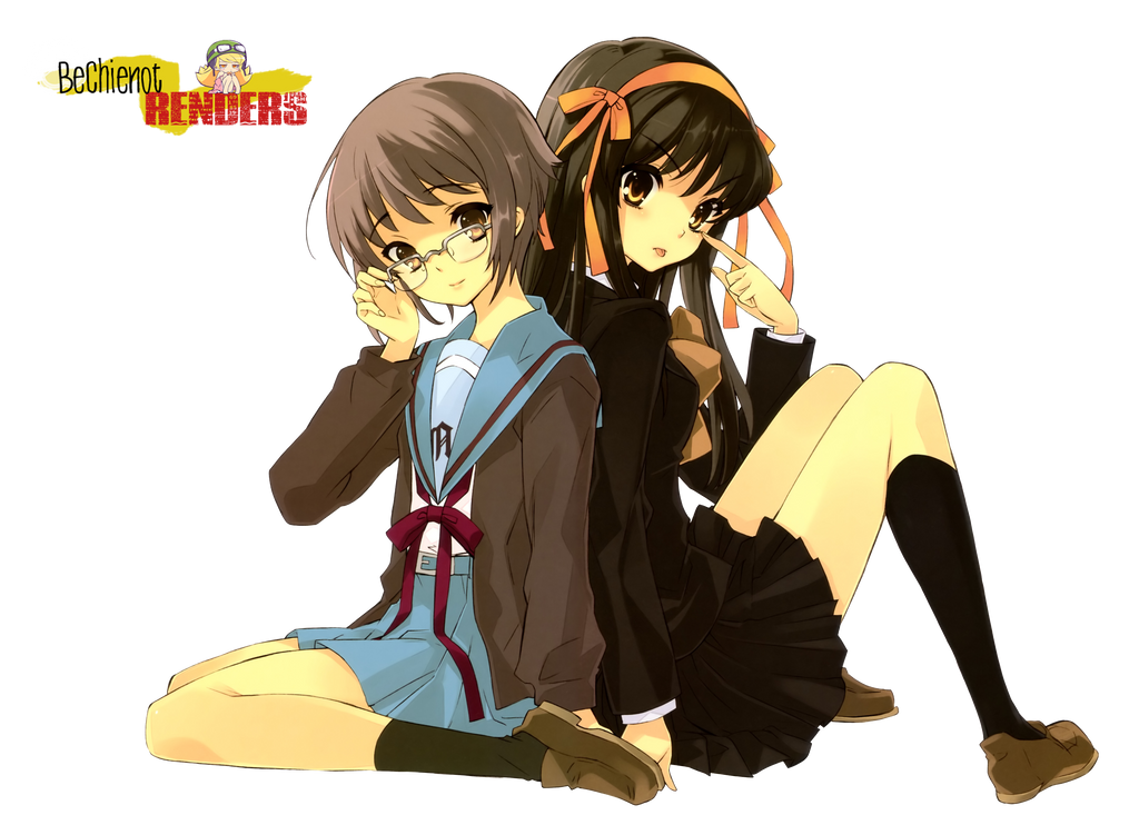 Nagato and Haruhi RENDER