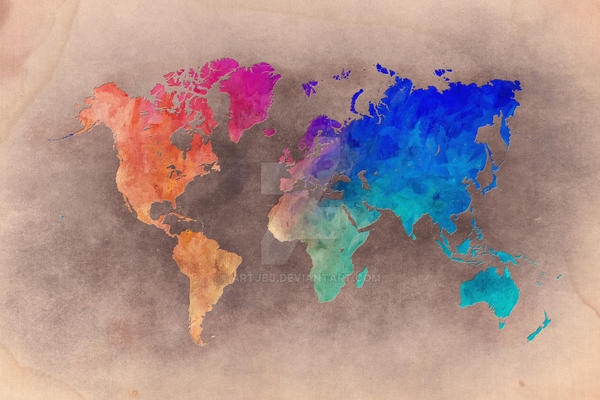 Map Generic Pastel World Map Pastel by ArtJBJ on DeviantArt