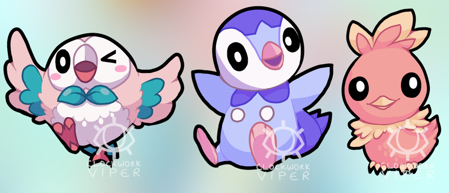 Pokemon Birb Starters!