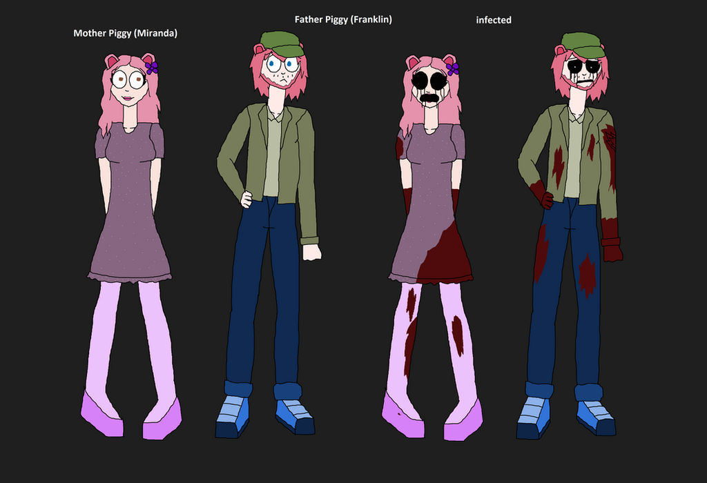 personagens de piggy humanos ((creditos ao canal ambrela))