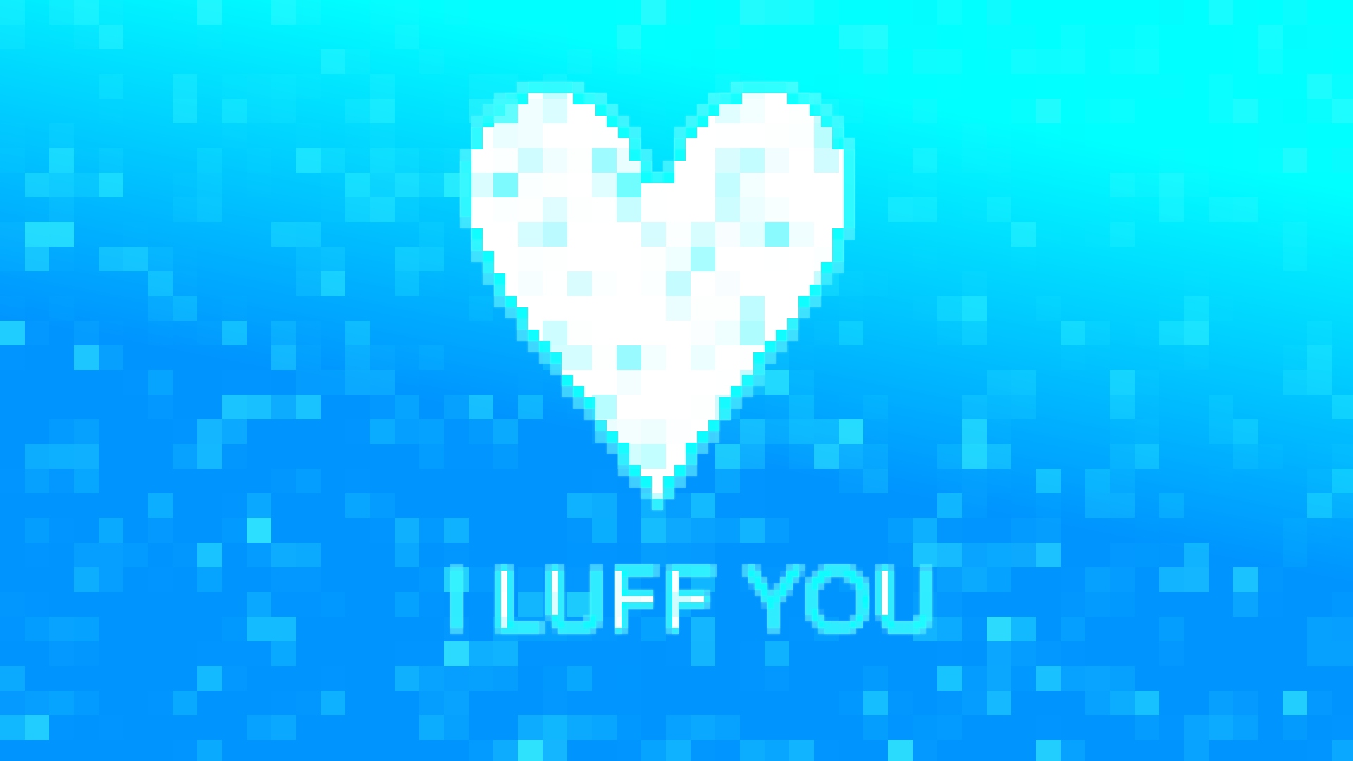 I Luff You - minimalist wallpaper