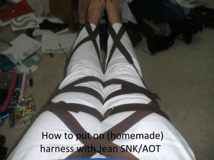 Video of How to put on (homemade)harness with Jean