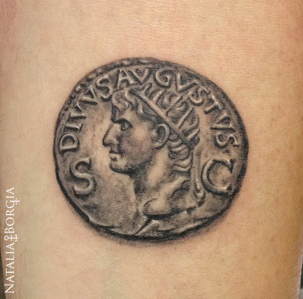 Roman Coin Tattoo