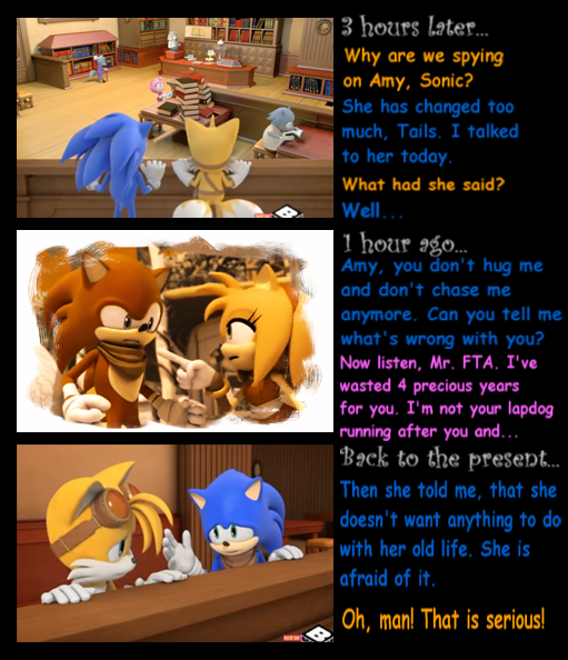Sonamy! (Amy mistakes Boom Sonic :3 )