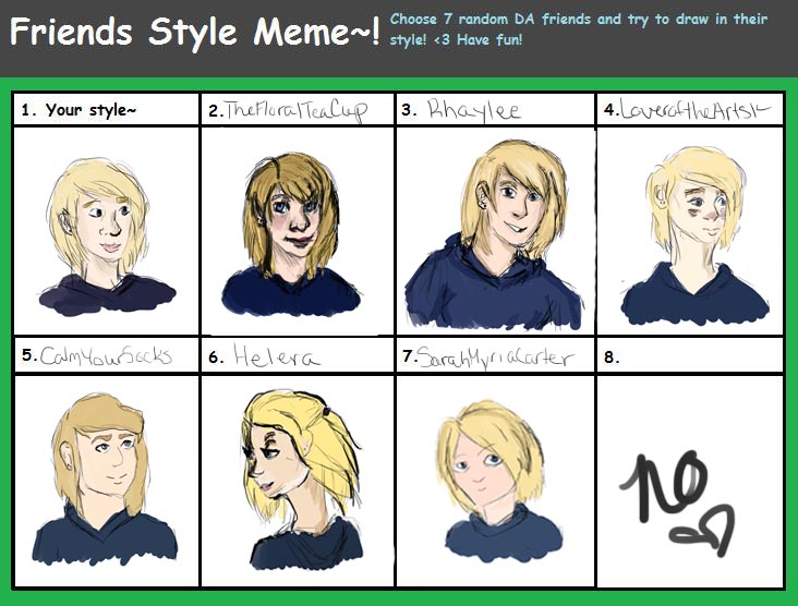 Friends Style Meme Challenge By Capnbarbossa On Deviantart