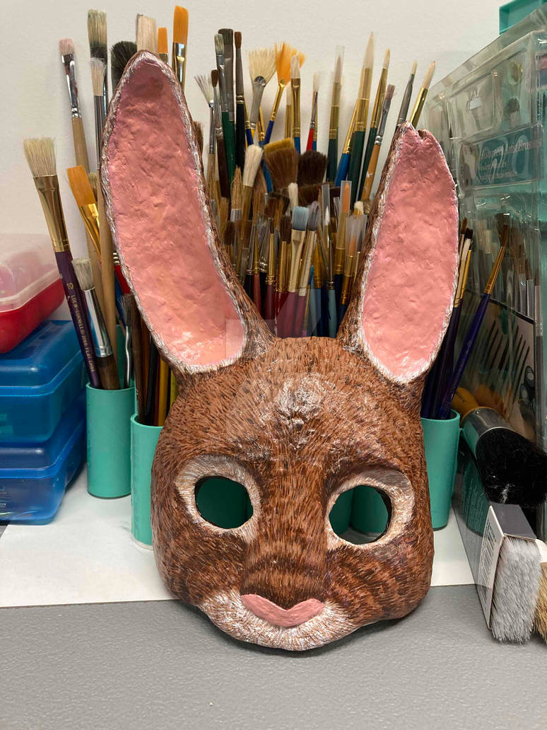 Deviantart Rabbit Mask Papermache Wild Rabbit Mask by xxmidnight12xx on DeviantArt