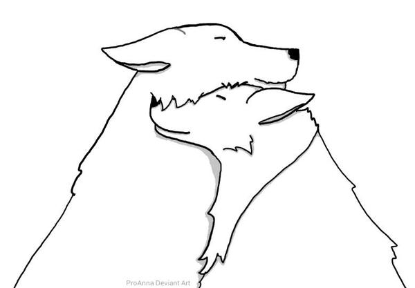 hugging wolves by ProAnna on DeviantArt