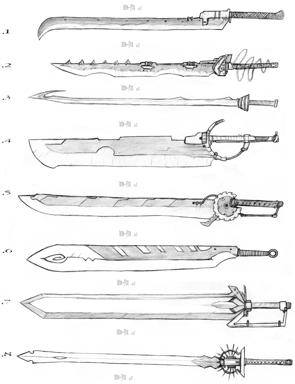 anime sword designs drawings