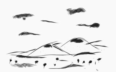 Tablet Doodle Landscape #1