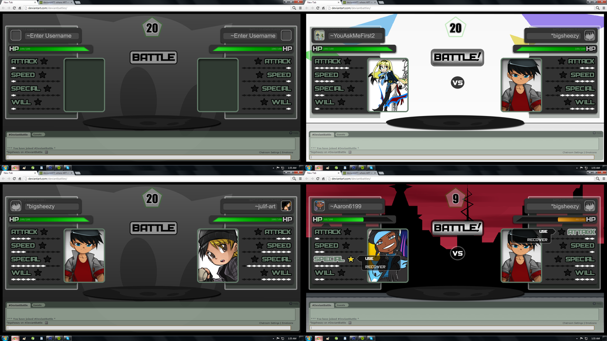Tableau Battle Deviantart Interactive Deviant-Battles by bigsheezy on DeviantArt
