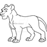 Blank Adult Lion Lineart