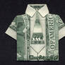 Money Origami Shirt Made with Two $2 Bill