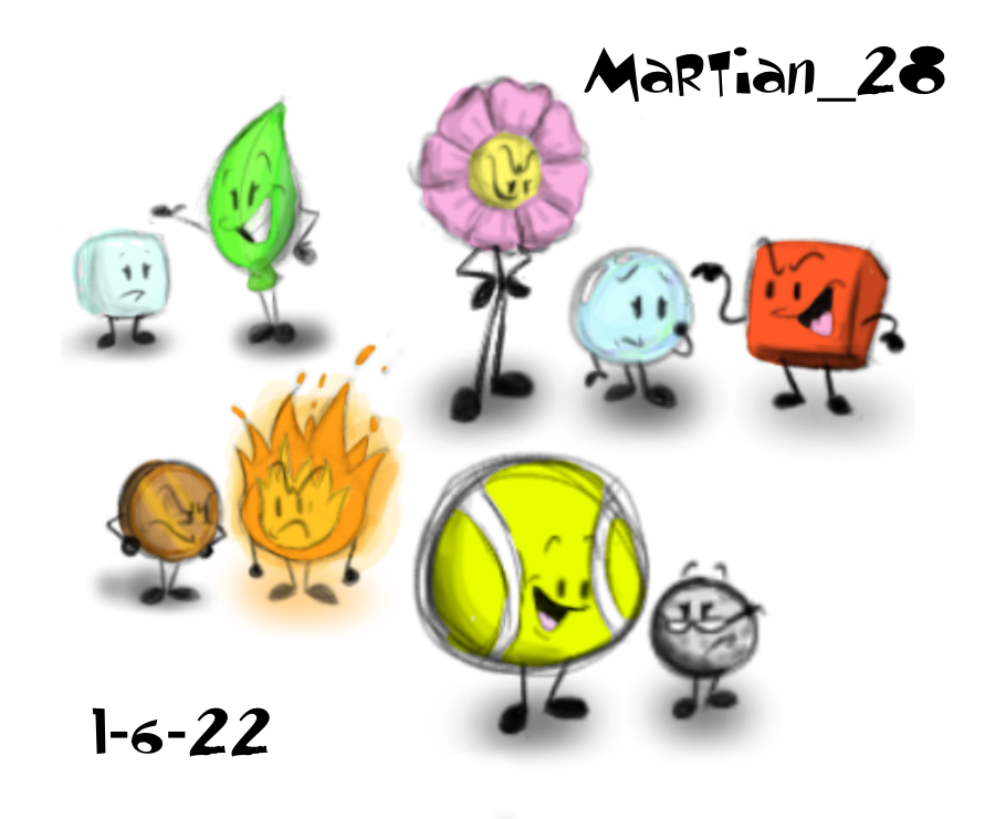 Bfdi Animation Character BFDI characters by Martian2876 on DeviantArt