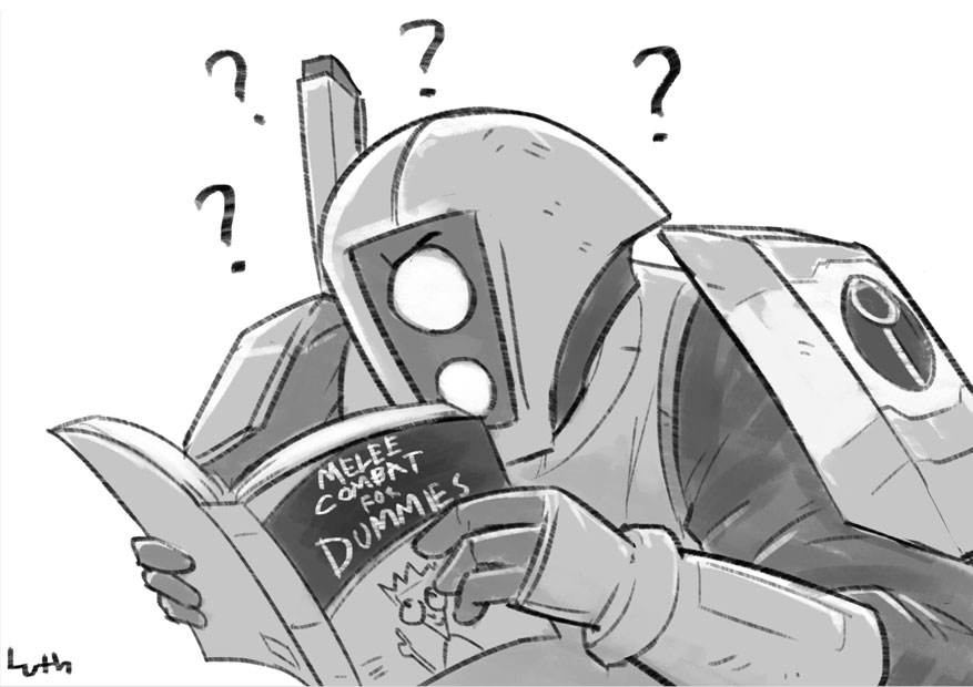 Tau Fire Warrior reading up on Melee Combat