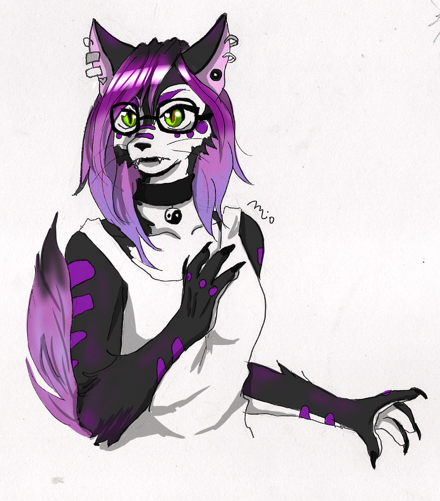 my 1st furry drawing that is actually me as furry by Mioponnu on DeviantArt