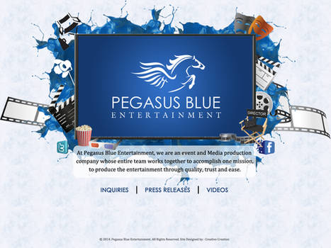 Landing Page for Pegasus Blue Website