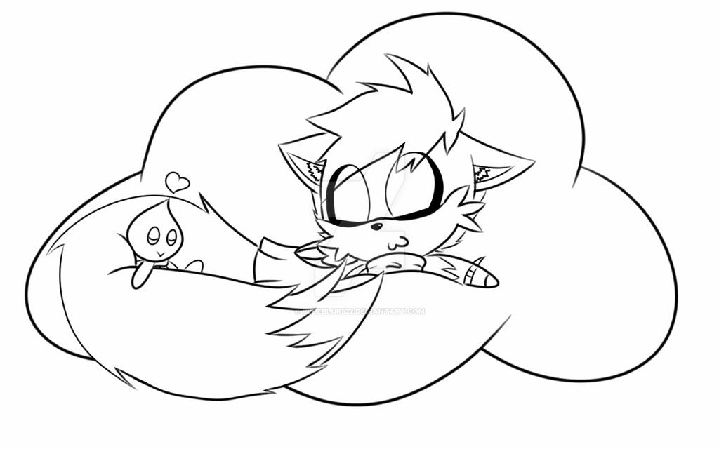 Sleepy Fox (Request) ((Uncolored))