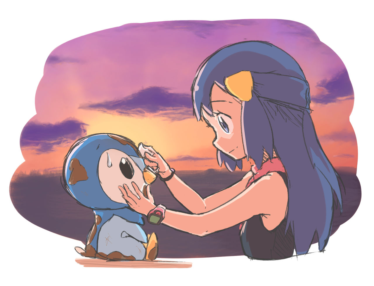 dawn and goh (pokemon and 3 more) drawn by julian0223