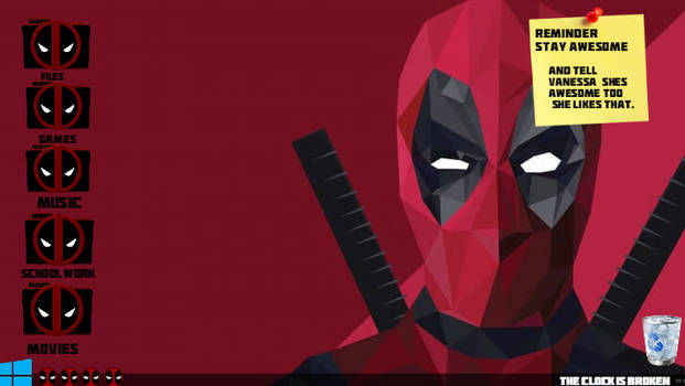 My Deadpool Windows Wallpaper (Made this in class)