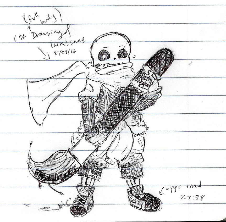 1st Drawing of INK!sans by Watson-Holmes on DeviantArt