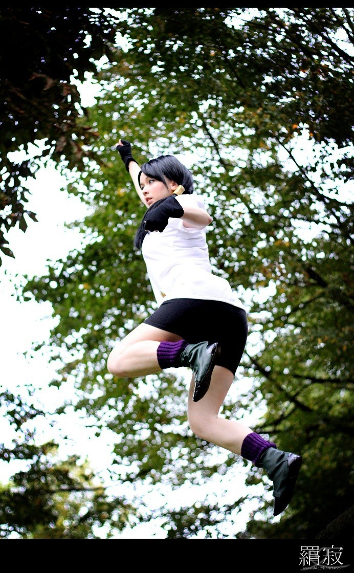 Videl in flight Dragonball Z