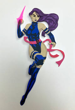 Psylocke (Betsy Braddock 90s version) paper cutout