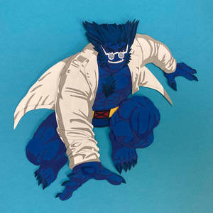 Beast (90s X-Men) paper cutout