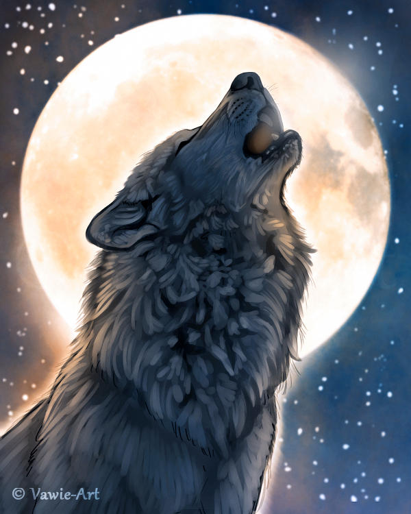 Howling Wolf 2 by Vawie-Art on DeviantArt