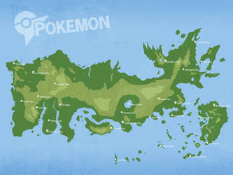 Pokemon - Fake map of all regions