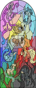 Eeveelutions -  Stained Glass