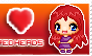 heart redheads stamp