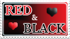 Red and Black love stamp