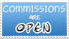 Commissions Open Stamp