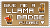 Llama Badge stamp