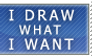 I draw what I want stamp