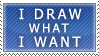 I draw what I want stamp